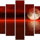 Modern oil painting on Canvas  sunset glow painting 077