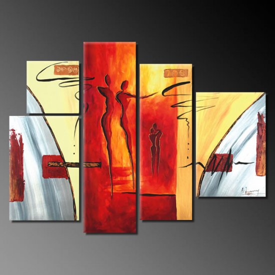 Modern oil painting on Canvas abstract painting set 255