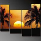 Modern Contemporary oil paintings on Canvas setting sun painting set 666