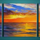 Modern Contemporary oil paintings on Canvas sunset glow painting set 275 Modern Contemporary oil paintings on Canvas sunset glow painting set 275