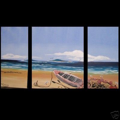 Modern Art Deco oil paintings on Canvas seascape painting set 365
