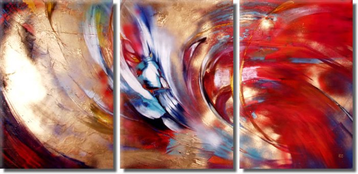 Modern Art Deco oil paintings on Canvas abstract painting set 371