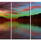 Modern Art Deco oil paintings on Canvas sunset glow painting set 391