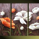 Modern Art Deco oil paintings on Canvas flower painting set 394