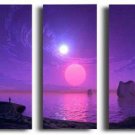 Modern Art Deco oil paintings on Canvas sun and moon painting set 597