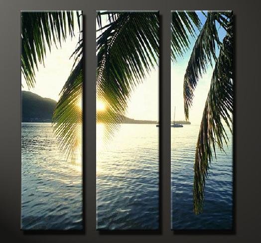 Modern Art Deco oil paintings on Canvas seascape painting set 640