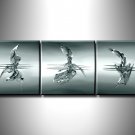 100% handmade Art deco Modern abstract oil paintings on Canvas set 09014