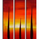Handmade Art deco Modern sunset glow oil painting on Canvas set 09031 Handmade Art deco Modern sunset glow oil painting on Canvas set 09031