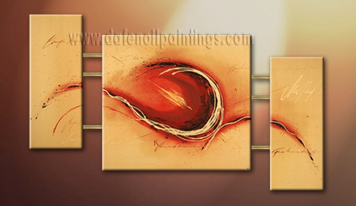 Handmade Art deco Modern abstract oil painting on Canvas set 09085