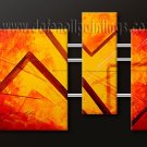 Handmade Art deco Modern abstract oil painting on Canvas set 09096