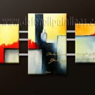 Handmade Art deco Modern abstract oil painting on Canvas set 09105