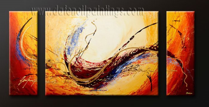 Handmade Art deco Modern abstract oil painting on Canvas set 09109