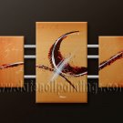 Handmade Art deco Modern abstract oil painting on Canvas set 09116
