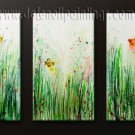 Handmade Art deco Modern abstract oil painting on Canvas set 091168
