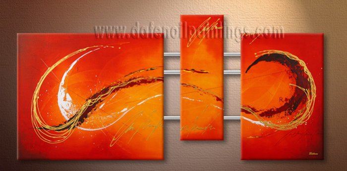 Handmade Art deco Modern abstract oil painting on Canvas set 09119