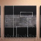 Handmade Art deco Modern abstract oil painting on Canvas set 09130