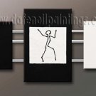 Handmade Art deco Modern abstract oil painting on Canvas set 09141
