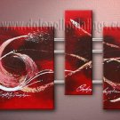 Handmade Art deco Modern abstract oil painting on Canvas set 09146