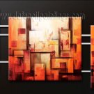 Handmade Art deco Modern abstract oil painting on Canvas set 09151