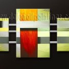 Handmade Art deco Modern abstract oil painting on Canvas set 09156