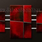 Handmade Art deco Modern abstract oil painting on Canvas set 09158