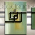 Handmade Art deco Modern abstract oil painting on Canvas set 09159 Handmade Art deco Modern abstract oil painting on Canvas set 09159
