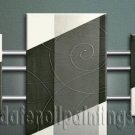 Handmade Art deco Modern abstract oil painting on Canvas set 09160