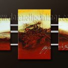 Handmade Art deco Modern abstract oil painting on Canvas set 09164