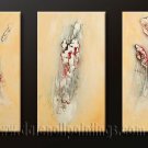 Handmade Art deco Modern abstract oil painting on Canvas set 09167