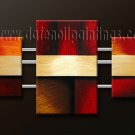 Handmade Art deco Modern abstract oil painting on Canvas set 09169