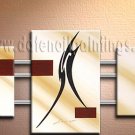 Handmade Art deco Modern abstract oil painting on Canvas set 09172