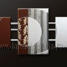 Handmade Art deco Modern abstract oil painting on Canvas set 09183