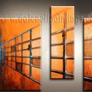 Handmade Art deco Modern abstract oil painting on Canvas set 09187