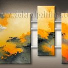 Handmade Art deco Modern abstract oil painting on Canvas set 09188