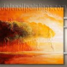 Handmade Art deco Modern abstract oil painting on Canvas set 09191