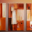 Handmade Art deco Modern abstract oil painting on Canvas set 09193