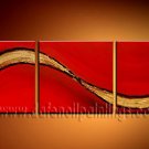 Handmade Art deco Modern abstract oil painting on Canvas set 09204