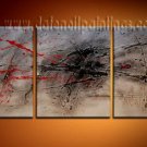 Handmade Art deco Modern abstract oil painting on Canvas set 09206