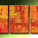 Handmade Art deco Modern abstract oil painting on Canvas set 09221 Handmade Art deco Modern abstract oil painting on Canvas set 09221