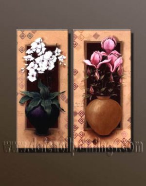 100% handmade Art deco Modern abstract oil paintings on Canvas set 10001