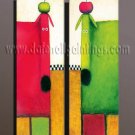 100% handmade Art deco Modern abstract oil paintings on Canvas set10003