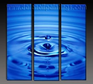 100% handmade Art deco Modern water drop oil paintings on Canvas set10012