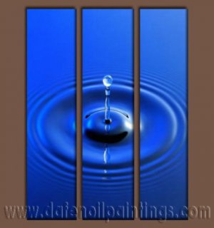 100% handmade Art deco Modern water drop oil paintings on Canvas set10014
