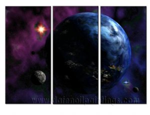 100% handmade Art deco Modern abstract oil paintings on Canvas set10013