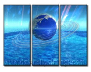 100% handmade Art deco Modern abstract oil paintings on Canvas set10015