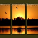 100% handmade Art deco Modern setting sun oil paintings on Canvas set10020 100% handmade Art deco Modern setting sun oil paintings on Canvas set10020