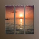 100% handmade Art deco Modern setting sun oil paintings on Canvas set10021