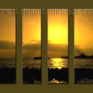 Handmade Art deco Modern setting sun oil painting on Canvas set 10029 Handmade Art deco Modern setting sun oil painting on Canvas set 10029