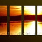 Handmade Art deco Modern setting sun oil painting on Canvas set 10030 Handmade Art deco Modern setting sun oil painting on Canvas set 10030