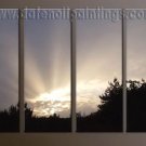 Handmade Art deco Modern setting sun oil painting on Canvas set 10040 Handmade Art deco Modern setting sun oil painting on Canvas set 10040
